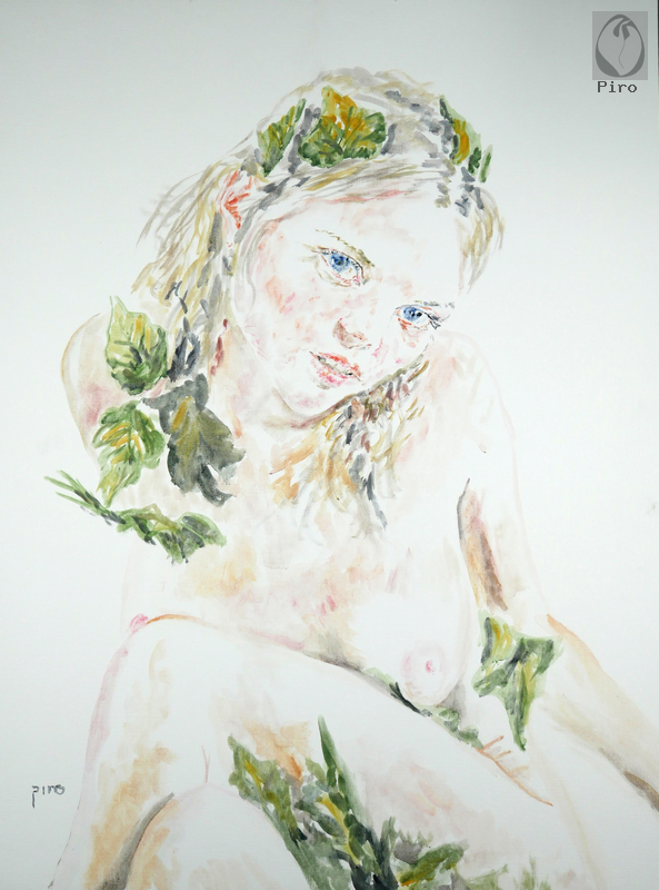 oil on paper - olio su carta di Piro